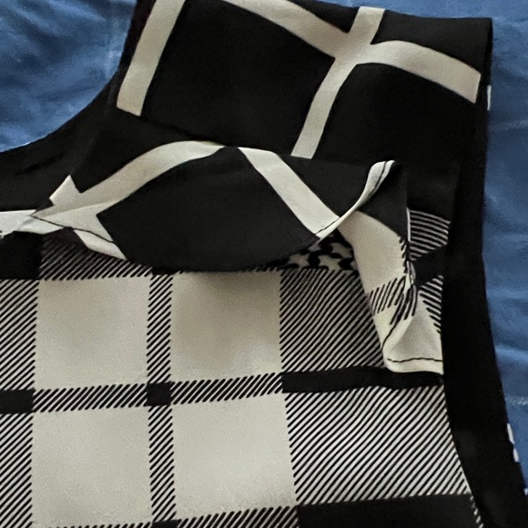 Calvin Klein Black and White Asymmetrical Dress - Picture 8 of 8